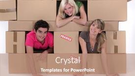  Presentation with moving - Theme with friends-moving background and a coral colored foreground