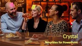  Presentation with head and neck nerves - Amazing presentation design having friends playing sticky head game backdrop and a tawny brown colored foreground