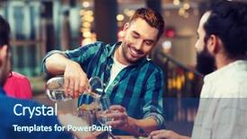  Presentation with water jug - PPT layouts consisting of friends pouring water from jug background and a ocean colored foreground