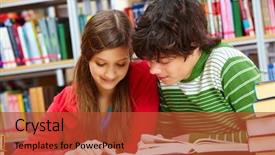  Presentation with time - Slide deck featuring friends spending time together studying background and a red colored foreground