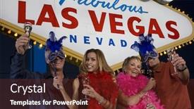  Presentation with welcome - Amazing PPT layouts having friends standing in front of welcome sign backdrop and a tawny brown colored foreground