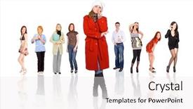  Presentation with groups - Colorful presentation enhanced with friends students - see similar images of this groups of people series in my portfolio backdrop and a white colored foreground