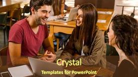  Presentation with get together - Presentation design featuring friends studying together for final background and a  colored foreground