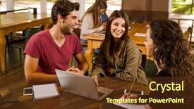  Presentation with together we - PPT layouts consisting of friends studying together for final background and a tawny brown colored foreground