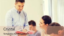  Presentation with education teamwork - Audience pleasing PPT layouts consisting of friends talking listening - education high school teamwork backdrop and a  colored foreground