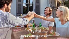  Presentation with toasting - Slide deck having  background and a  colored foreground