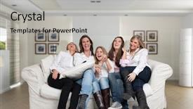  Presentation with friends show - Theme enhanced with friends tv show - group of five happy women background and a light gray colored foreground