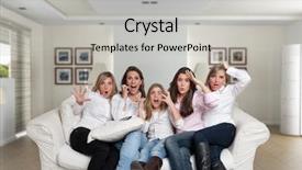  Presentation with friends show - Colorful presentation theme enhanced with friends tv show - group of five women backdrop and a  colored foreground