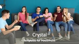  Presentation with friends show - Colorful slide set enhanced with friends tv show - young people watching movie backdrop and a gray colored foreground