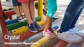  Presentation with jungle - PPT layouts featuring friends walking on jungle gym background and a  colored foreground