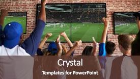  Presentation with sports bar sports bar - Colorful slides enhanced with friends watching game in sports backdrop and a tawny brown colored foreground
