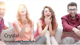  Presentation with farewell of friends - Presentation with friends watching their favorite movie background and a coral colored foreground