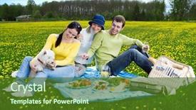  Presentation with superhero dog - Theme featuring friends with little white dog background and a tawny brown colored foreground