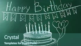  Presentation with cartoon children - Audience pleasing presentation consisting of friendship cartoon - children drawings on school blackboard backdrop and a ocean colored foreground