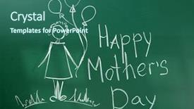  Presentation with children in wheelchairs in school setting - PPT theme having friendship cartoon - children drawings on school blackboard background and a ocean colored foreground