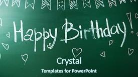  Presentation with cartoon children - Colorful theme enhanced with friendship cartoon - children drawings on school blackboard backdrop and a ocean colored foreground