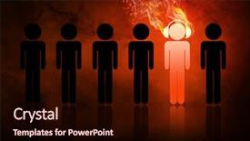  Presentation with music man in suit - Cool new presentation design with friendship cartoon - fire man listens to music backdrop and a  colored foreground