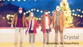  Presentation with rink - Slide set consisting of friendship-christmas-and-leisure-concept background and a lemonade colored foreground