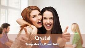  Presentation with friendship - Beautiful slide set featuring beautiful woman hands holding big red envelope on the wonderful brown wooden background backdrop and a violet colored foreground