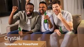  Presentation with emotions - Audience pleasing presentation theme consisting of friendship-emotions-and-leisure-concept backdrop and a red colored foreground