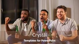  Presentation with emotions - PPT theme having friendship-emotions-and-leisure-concept background and a tawny brown colored foreground