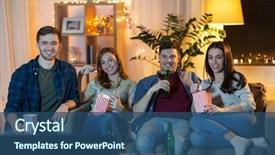  Presentation with alcoholic - Slides having friendship entertainment and leisure concept background and a ocean colored foreground