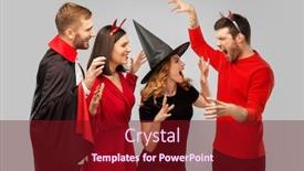  Presentation with vampire - Presentation enhanced with friendship-holiday-and-people-concept background and a tawny brown colored foreground