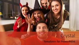  Presentation with cheetah - Audience pleasing PPT theme consisting of friendship-holiday-and-people-concept backdrop and a red colored foreground