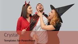  Presentation with vampire - Colorful presentation design enhanced with friendship-holiday-and-people-concept backdrop and a red colored foreground