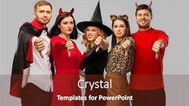  Presentation with cheetah - Presentation design featuring friendship-holiday-and-people-concept background and a tawny brown colored foreground