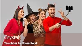  Presentation with happy holiday - Beautiful theme featuring friendship-holiday-and-people-concept backdrop and a tawny brown colored foreground