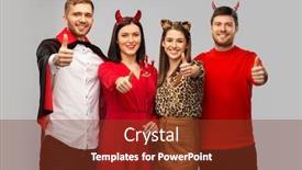  Presentation with cheetah - Slide deck featuring friendship-holiday-and-people-concept background and a tawny brown colored foreground