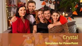  Presentation with cheetah - Cool new slide deck with friendship-holiday-and-people-concept backdrop and a red colored foreground