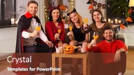  Presentation with vampire - Amazing slide set having friendship-holiday-and-people-concept backdrop and a tawny brown colored foreground