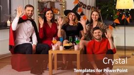  Presentation with cheetah - Presentation design consisting of friendship-holiday-and-people-concept background and a tawny brown colored foreground