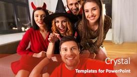  Presentation with vampire - Colorful slide set enhanced with friendship-holiday-and-people-concept backdrop and a crimson colored foreground