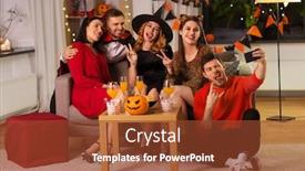  Presentation with cheetah - Theme featuring friendship-holiday-and-people-concept background and a tawny brown colored foreground