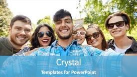  Presentation with friendship - Amazing presentation theme having friendship leisure and technology concept backdrop and a teal colored foreground