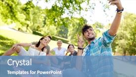  Presentation with friendship - PPT layouts featuring friendship leisure and technology concept background and a teal colored foreground