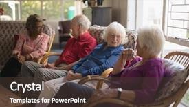  Presentation with nursing - Slides enhanced with friendship life - side view of group background and a tawny brown colored foreground