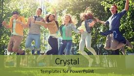  Presentation with freedom - Beautiful slide set featuring friendship motion action freedom backdrop and a yellow colored foreground