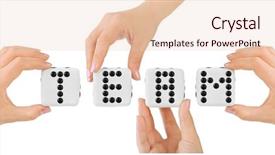  Presentation with team hands - Amazing PPT layouts having friendship sport - hands and dices team isolated backdrop and a lemonade colored foreground