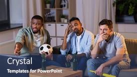  Presentation with ball sports - PPT layouts with friendship-sports-and-entertainment-concept background and a ocean colored foreground