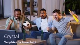  Presentation with ball sports - Audience pleasing PPT layouts consisting of friendship-sports-and-entertainment-concept backdrop and a ocean colored foreground