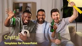  Presentation with ball sports - Beautiful slide deck featuring friendship-sports-and-entertainment-concept backdrop and a tawny brown colored foreground