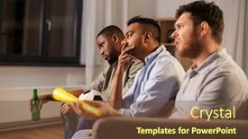  Presentation with ball sports - Cool new slide deck with friendship-sports-and-entertainment-concept backdrop and a tawny brown colored foreground