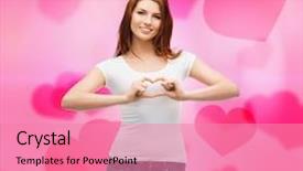  Presentation with girl design - PPT theme featuring friendship-t-shirt-design background and a coral colored foreground