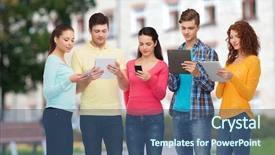  Presentation with friendship school - Colorful PPT theme enhanced with friendship technology education school backdrop and a ocean colored foreground