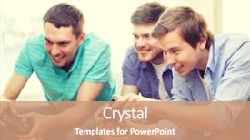  Presentation with video game - Colorful theme enhanced with friendship technology games and home backdrop and a coral colored foreground