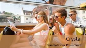  Presentation with tour - Audience pleasing slides consisting of friendship travel vacation summer backdrop and a gold colored foreground